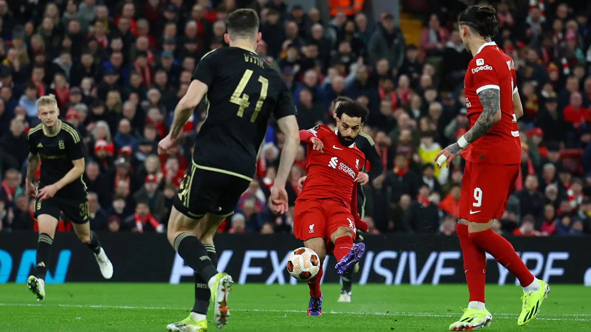 هدف محمد صلاح في شباك سبارتا براغ يكتب تاريخًا جديدًا للنجم المصري