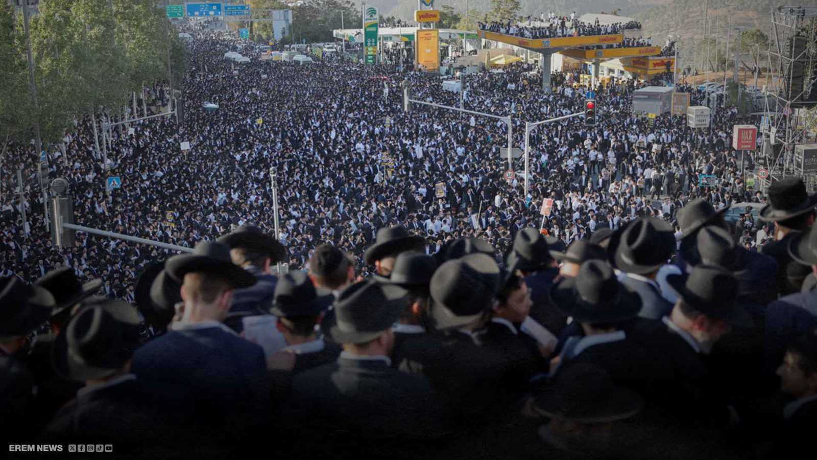 "مسيرة المليون".. الحريديم يملؤون الشوارع احتجاجًا في إسرائيل (فيديو إرم)