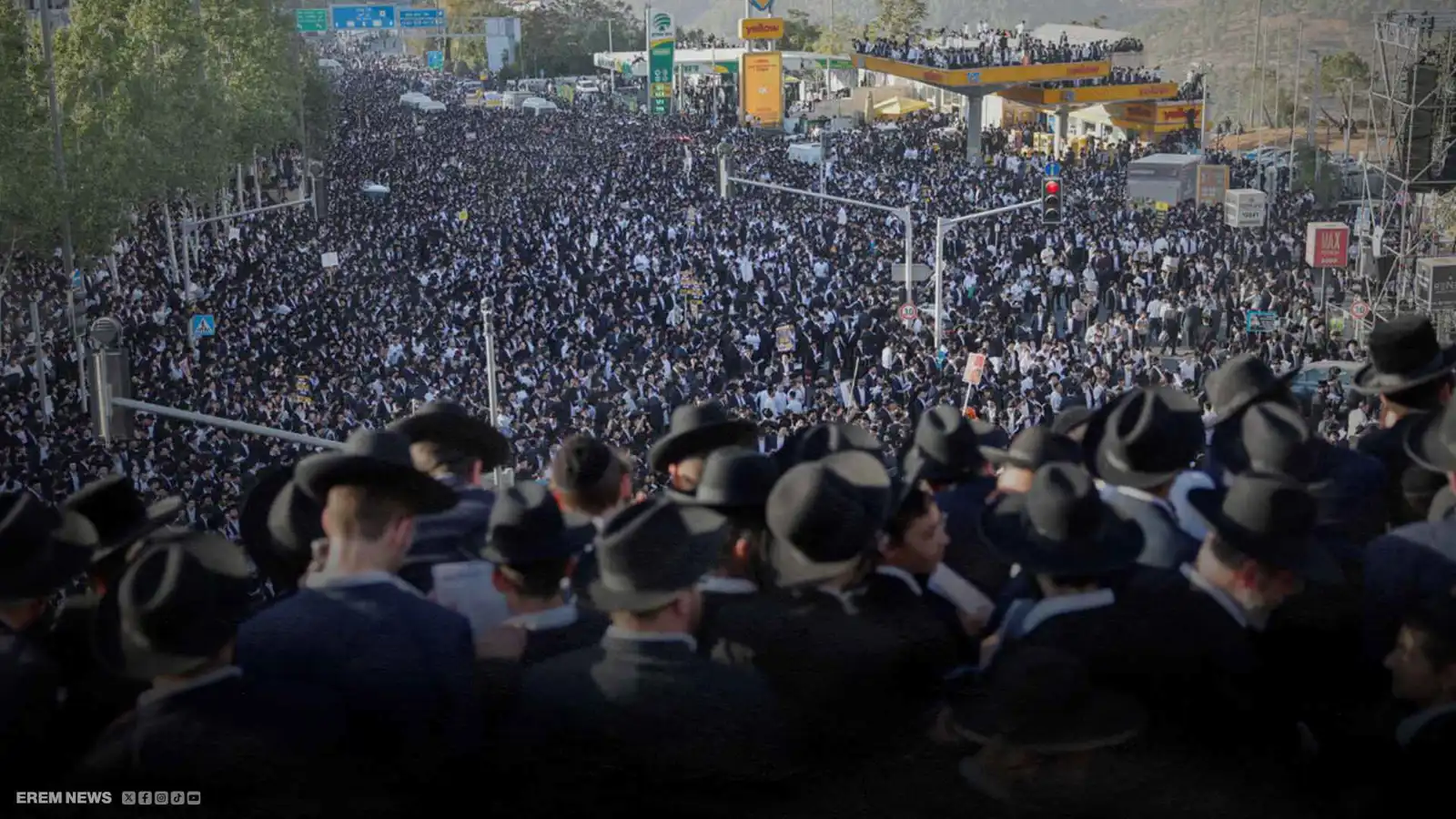 "مسيرة المليون".. الحريديم يملؤون الشوارع احتجاجًا في إسرائيل (فيديو إرم)