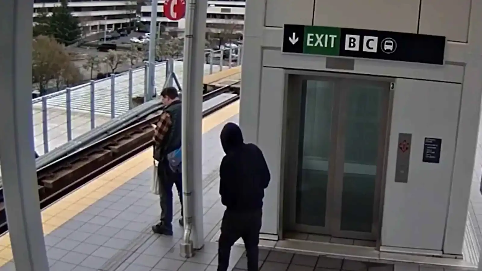 فيديو مرعب.. لحظة دفع مجرم مسافراً تحت عجلات القطار