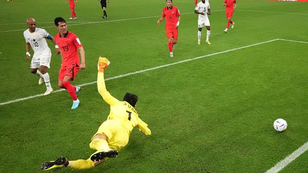 منتخب غانا يحقق فوزا دراميا على كوريا الجنوبية في كأس العالم (فيديو)