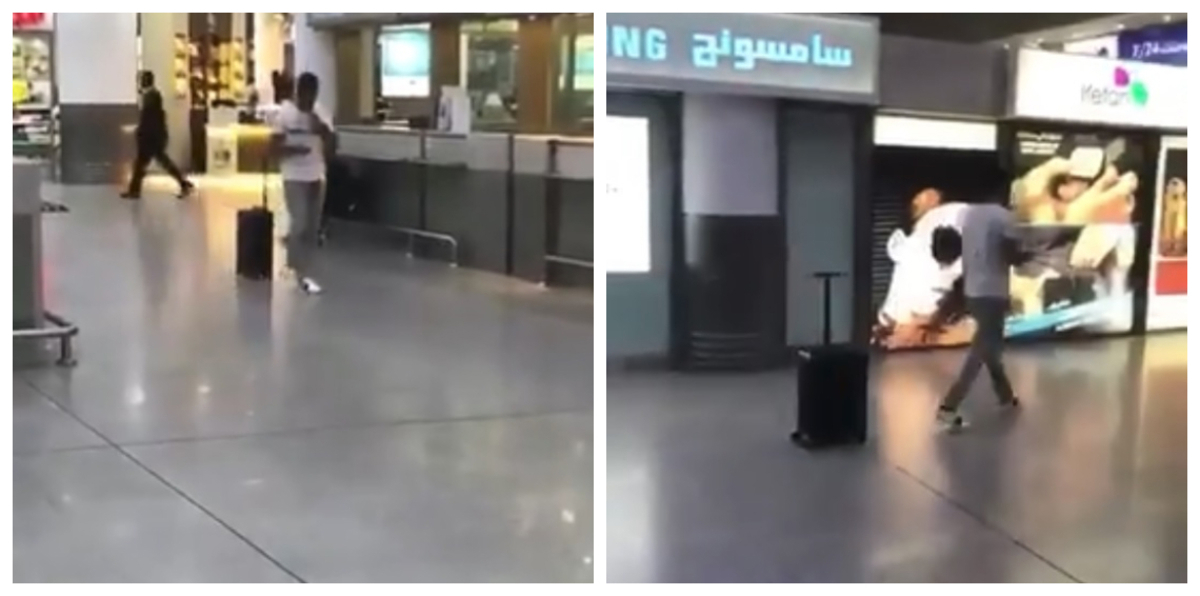 بالفيديو.. حقيبة سفر تلاحق صاحبها بمطار الكويت