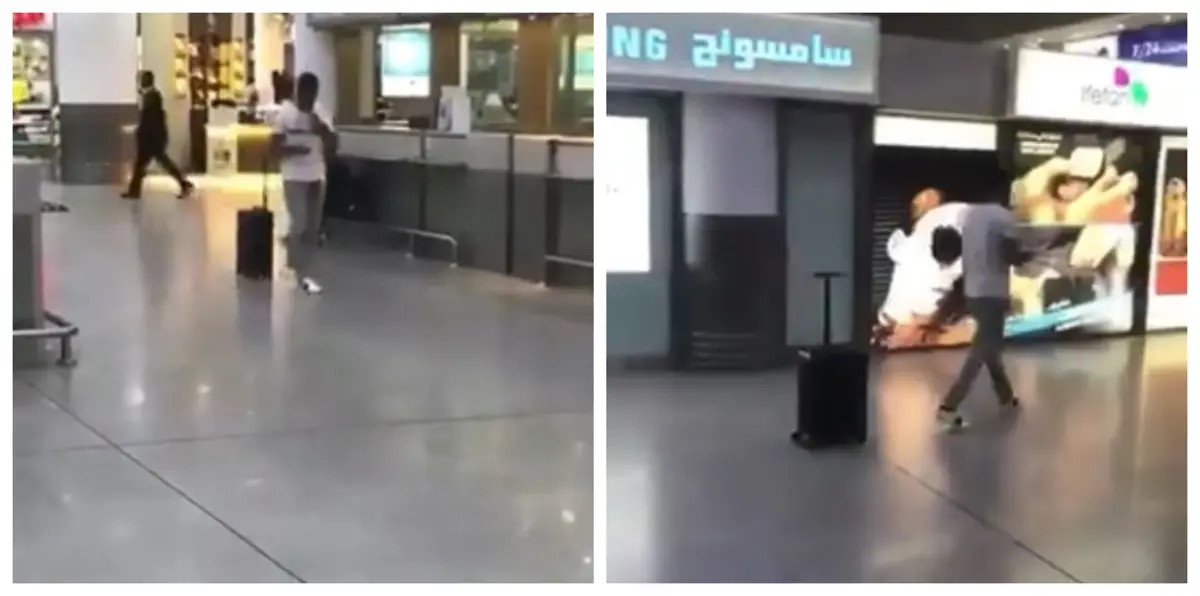 بالفيديو.. حقيبة سفر تلاحق صاحبها بمطار الكويت