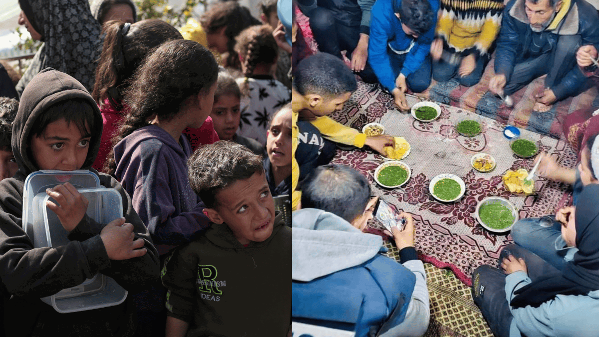 حشائش وأعلاف على موائد الغزيين في رمضان 