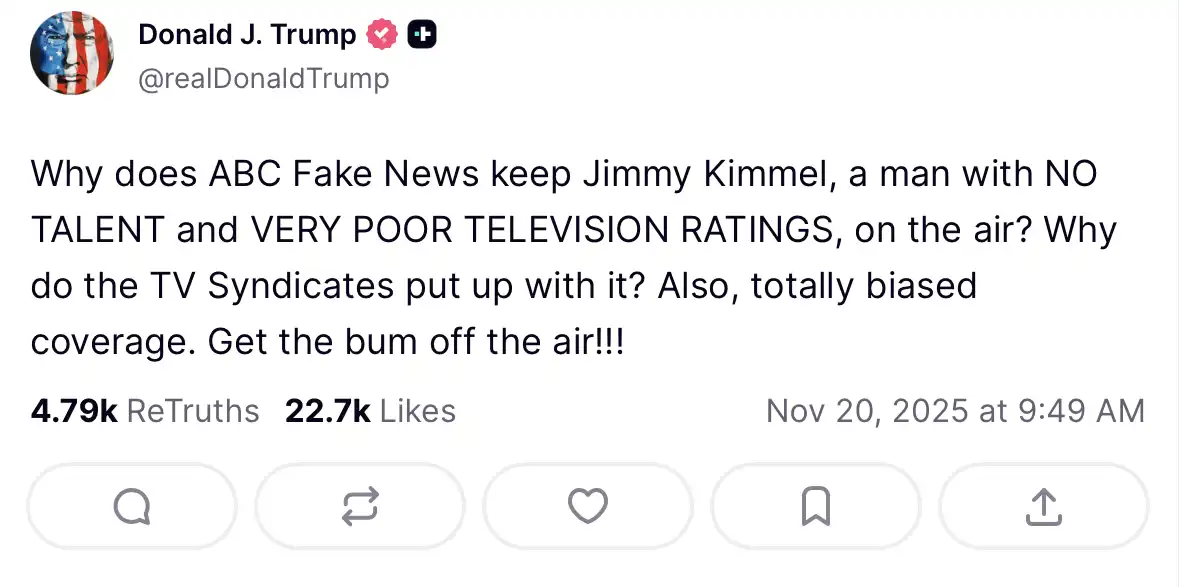 منشور دونالد ترامب