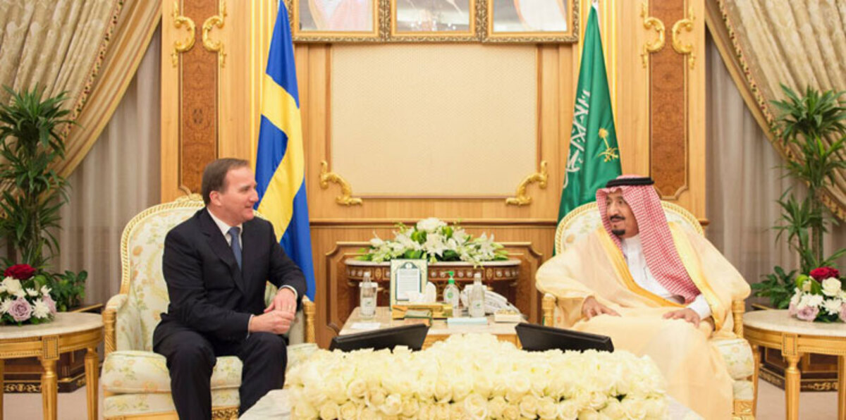 العاهل السعودي يستقبل رئيس الوزراء السويدي في الرياض