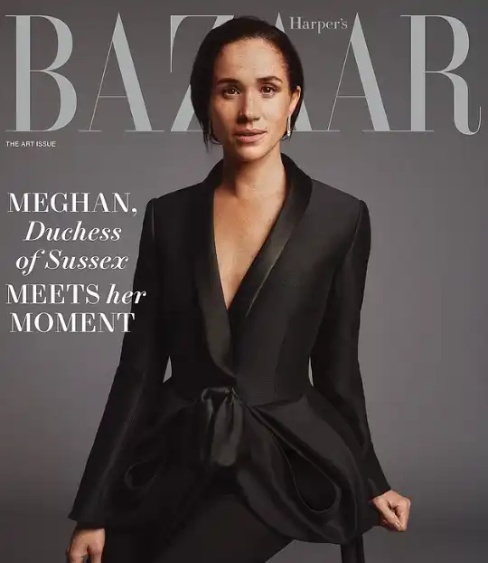 إطلالة ميغان علا غلاف "هاربرز بازار"