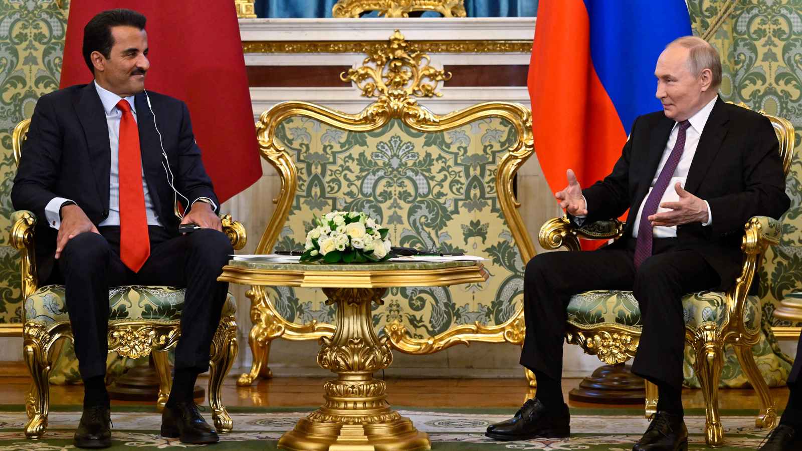 بوتين يبحث مع أمير قطر أزمة غزة ومستقبل سوريا