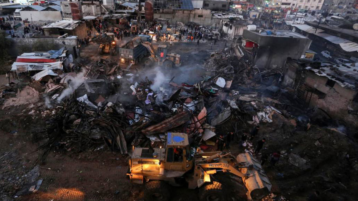 هيئة حقوقية تحمل مؤسسات غزة الحكومية مسؤولية حريق النصيرات