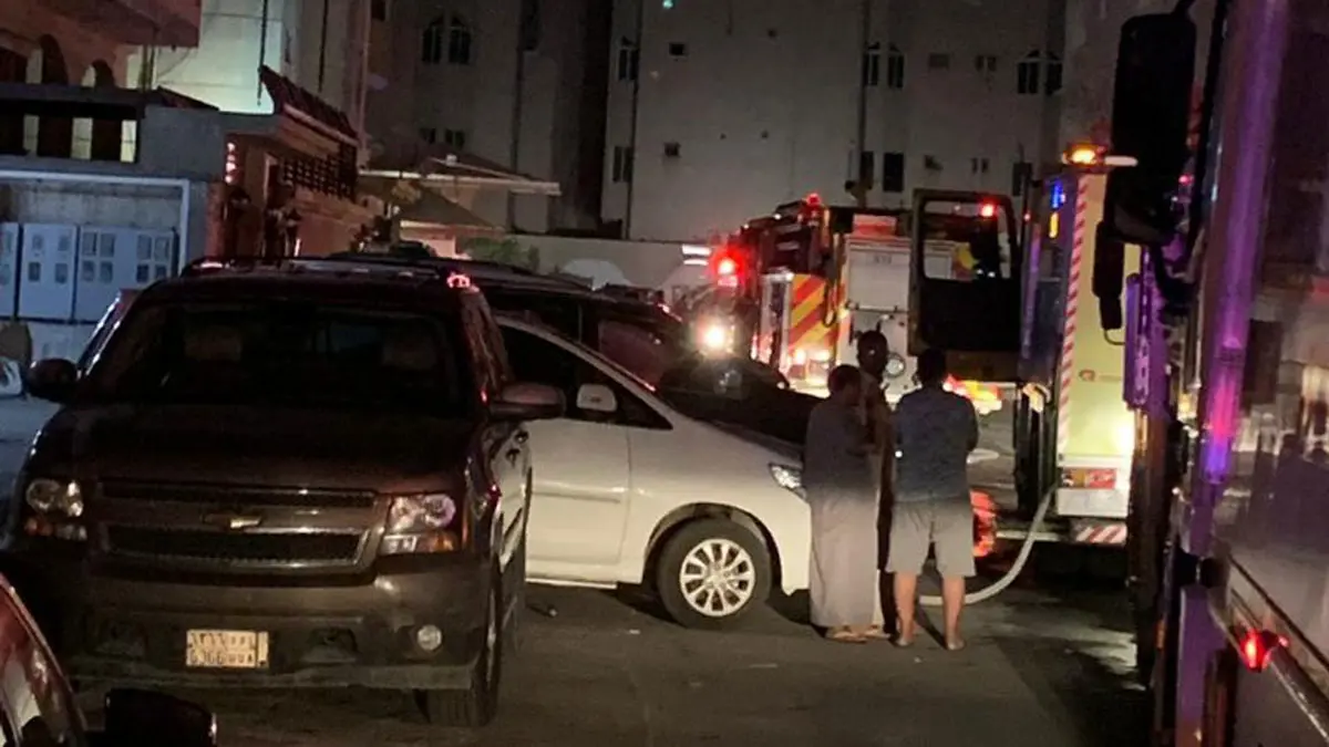 إصابة 19 شخصًا في حريق شقة بالسعودية (صور)