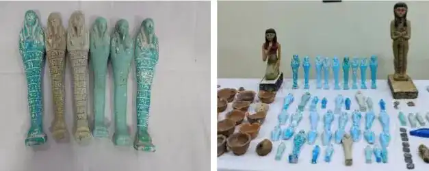 القطع الأثرية المضبوطة