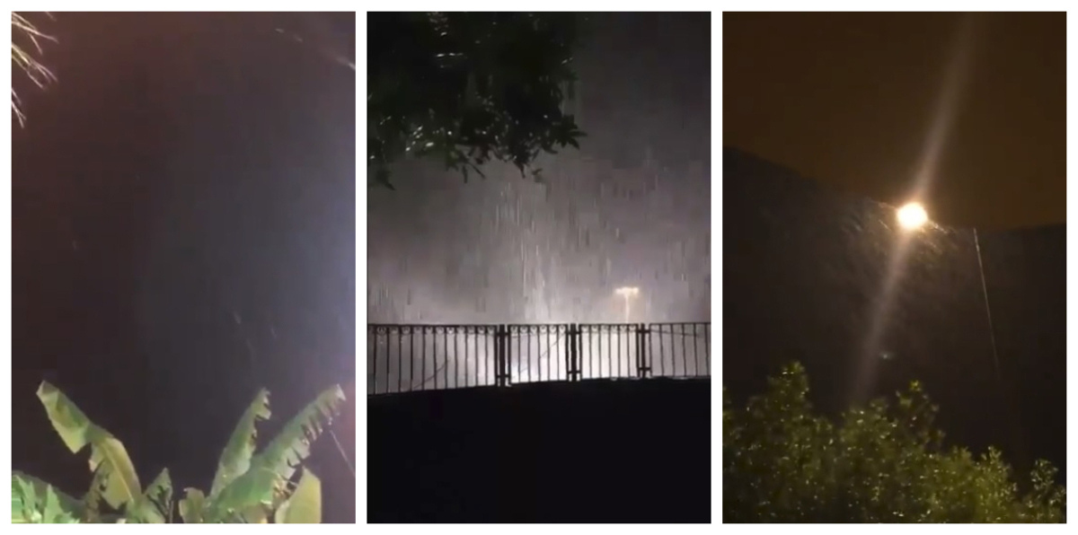 مشاهد خلابة من الأمطار الغزيرة في حائل السعودية