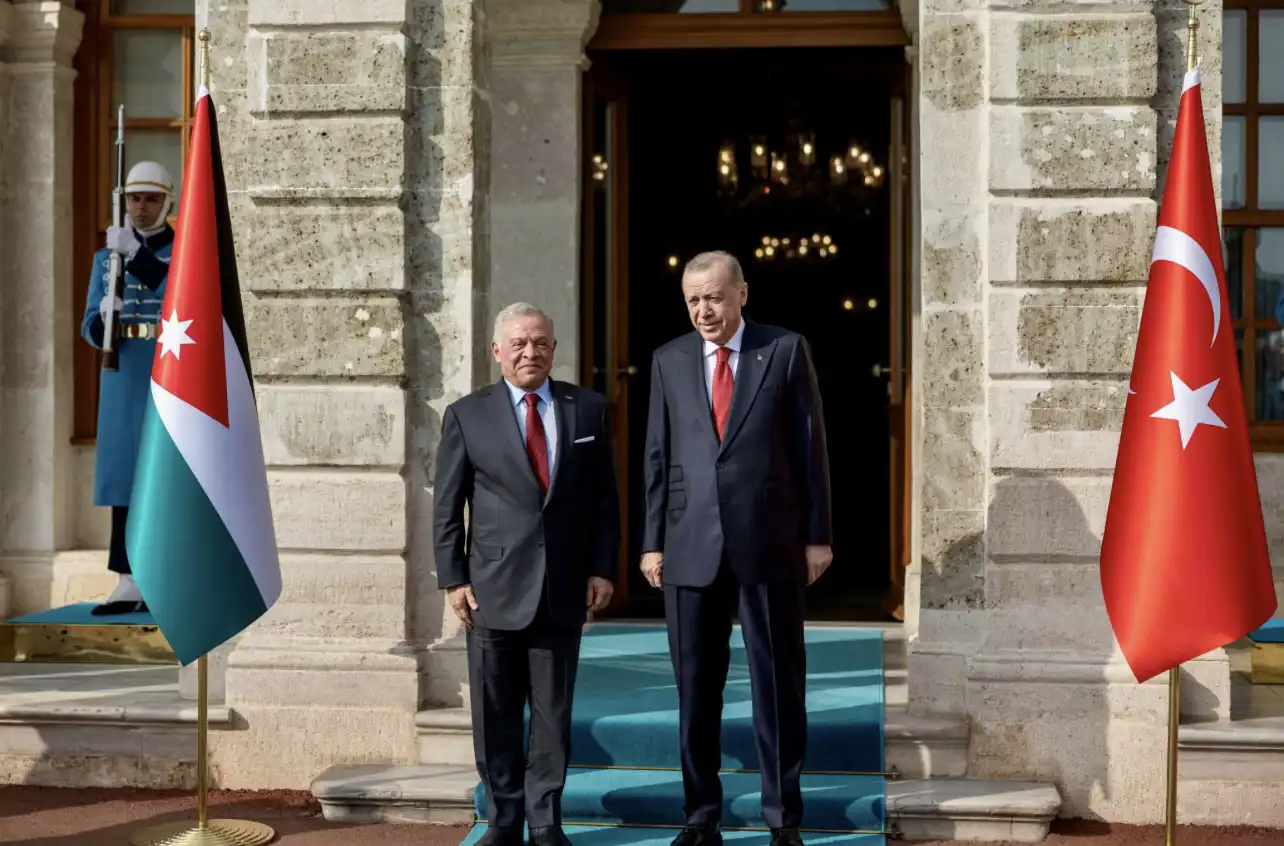 العاهل الأردني الملك عبدالله الثاني والرئيس التركي رجب طيب أردوغان