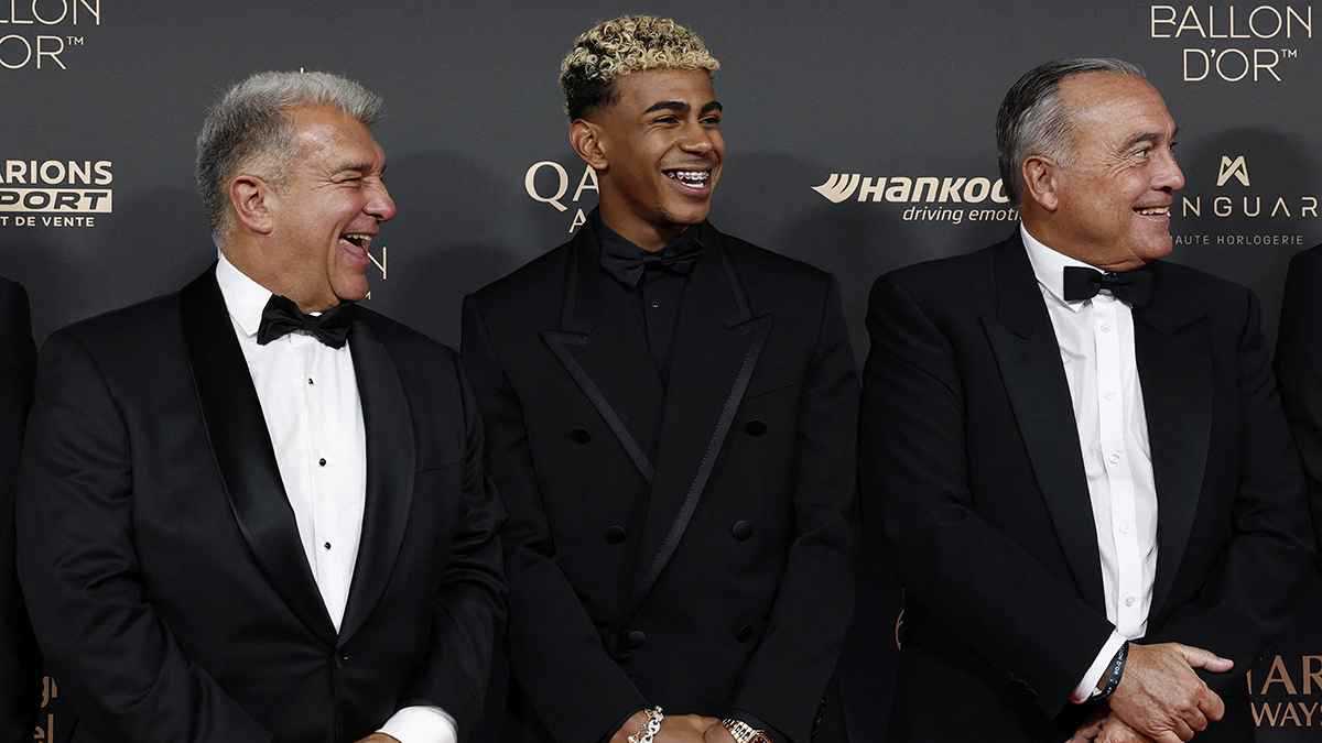 لابورتا يواسي لامين يامال بعد خسارة الكرة الذهبية (فيديو)