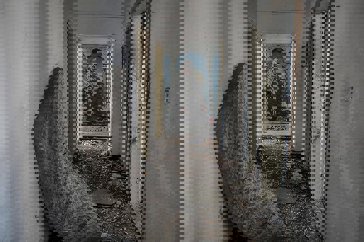 تدمير منزل ياسر عرفات في غزة (صور)