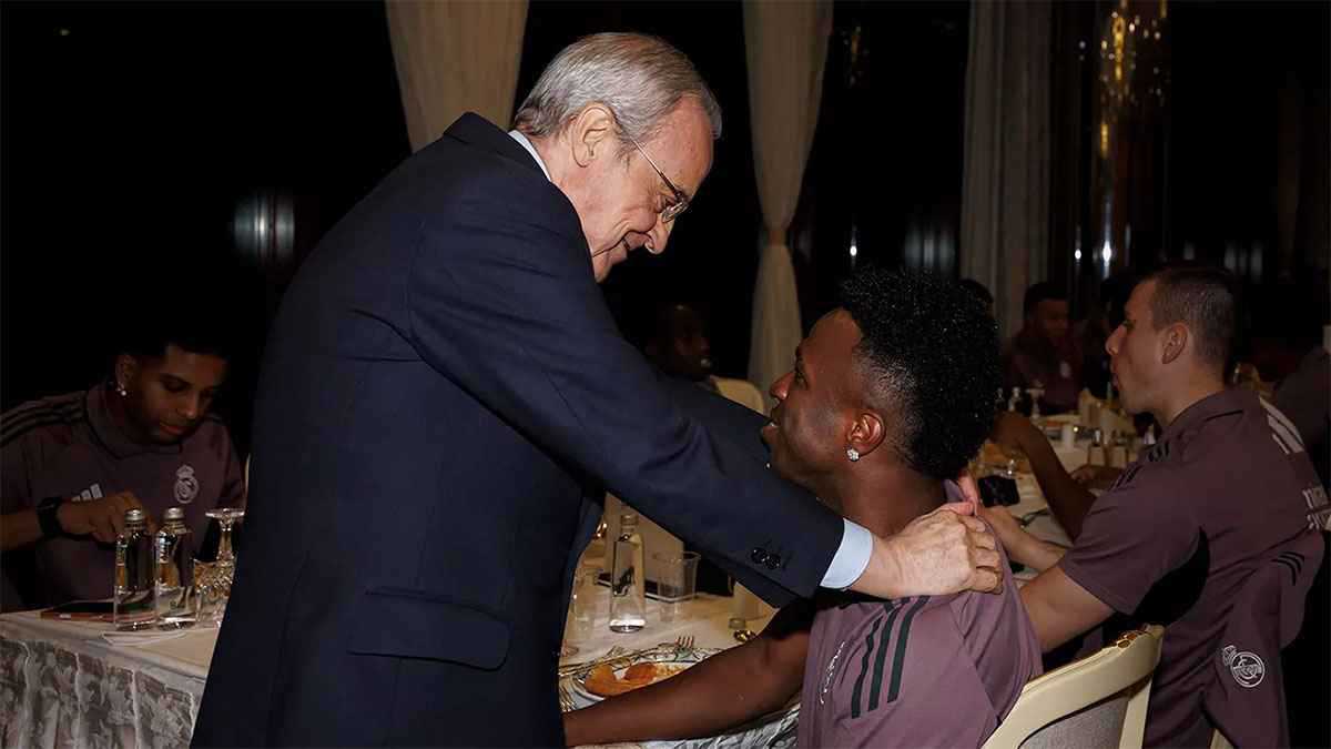 رسالة حاسمة من فلورنتينو بيريز لفينيسيوس قبل مواجهة برشلونة