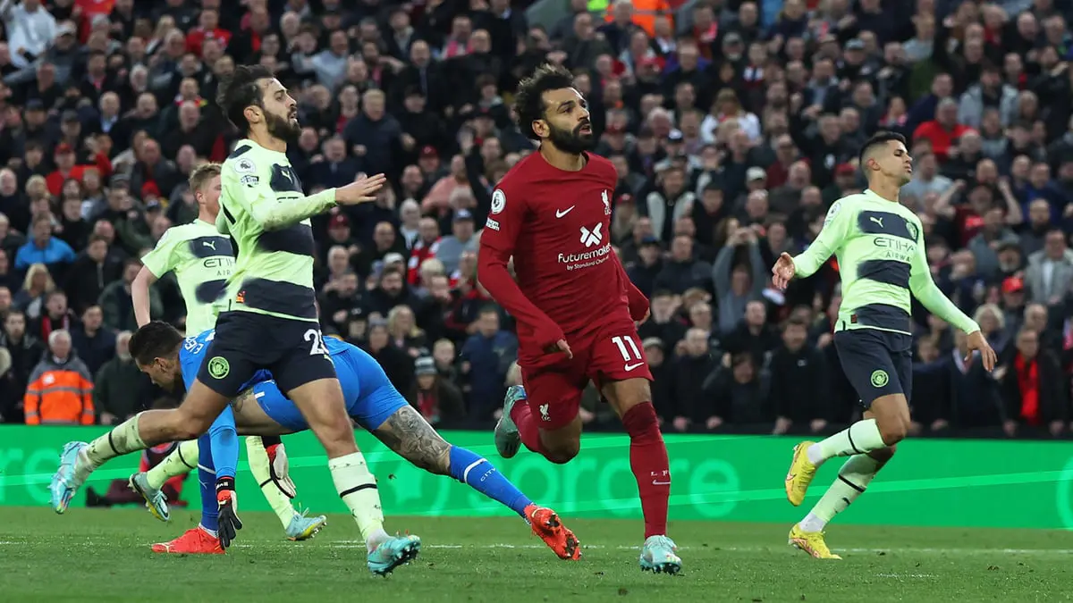 هدف محمد صلاح في مباراة ليفربول ومانشستر سيتي (فيديو)