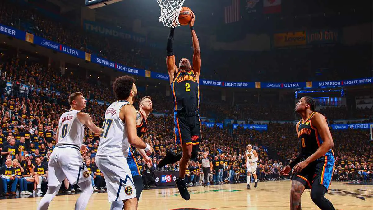 NBA.. ثاندر يسحق ناغتس وفوز صعب لنيكس على سيلتكس بدوري السلة الأمريكي