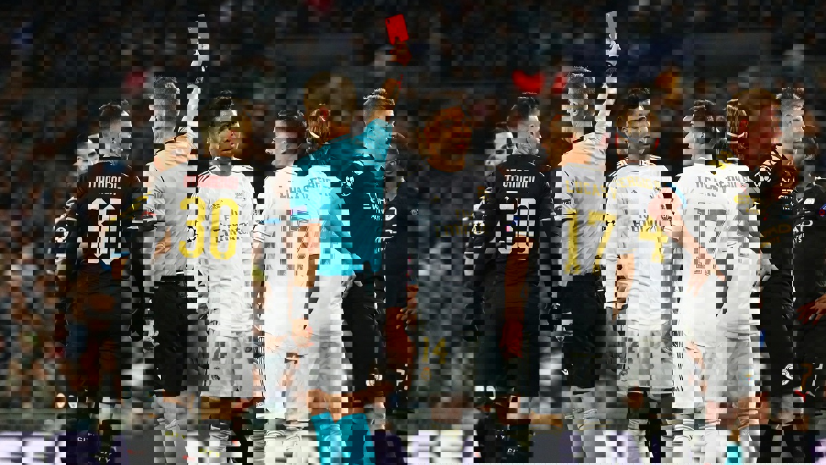 ريال مدريد يطعن على طرد سيرجيو راموس أمام مانشستر سيتي