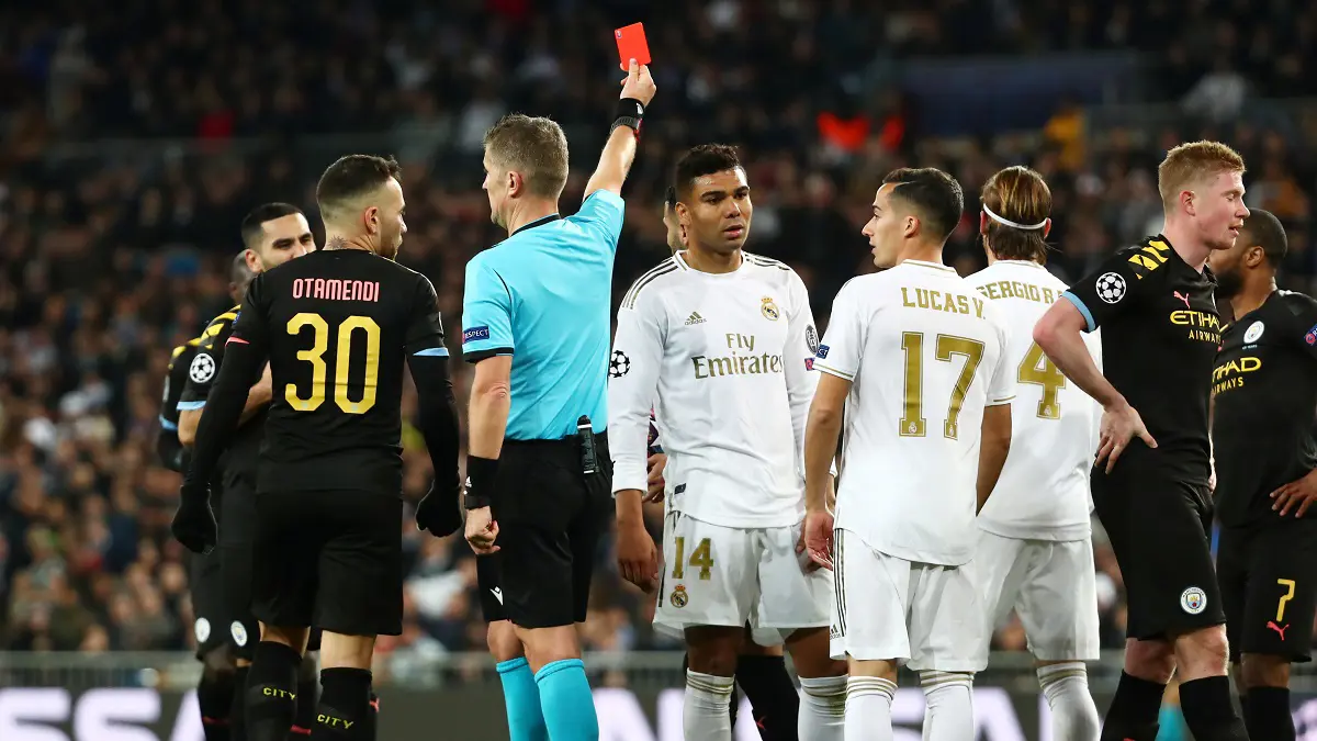 ريال مدريد يطعن على طرد سيرجيو راموس أمام مانشستر سيتي