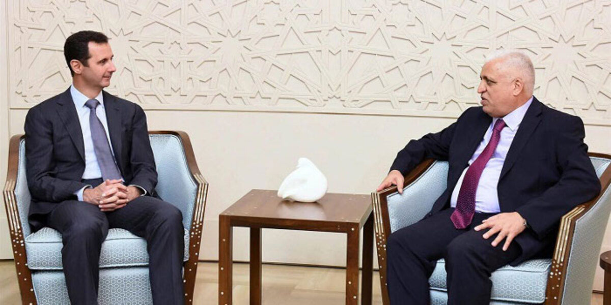 العبادي يبعث رسالة إلى الأسد يؤكد فيها على أهمية تحرير الموصل والرقة