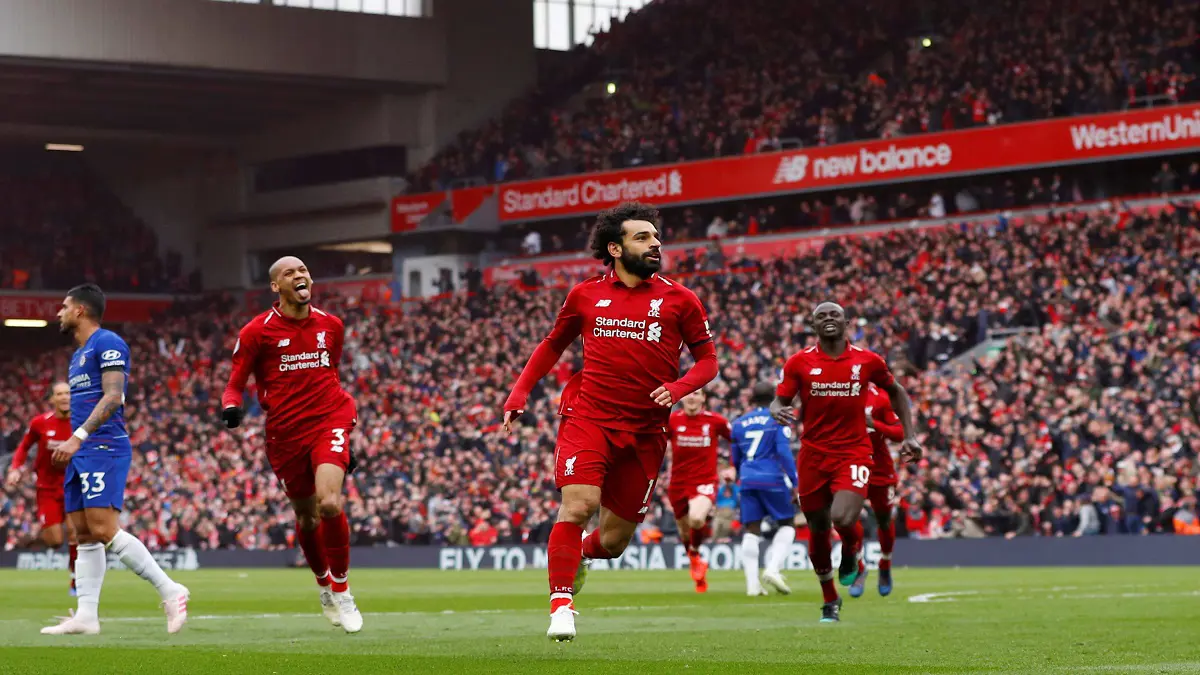 شاهد هدف محمد صلاح العالمي خلال مباراة ليفربول وتشيلسي (فيديو)