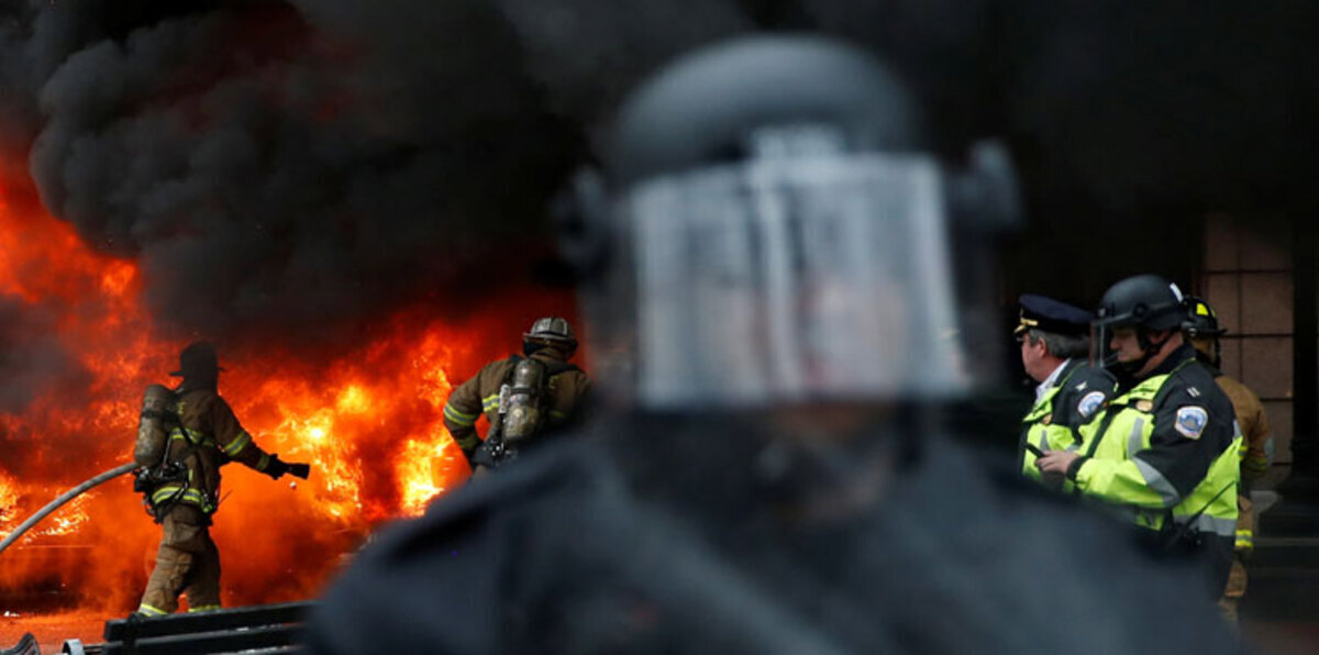 أمريكا تعتقل 95 من المتظاهرين المناهضين لترامب (صور)