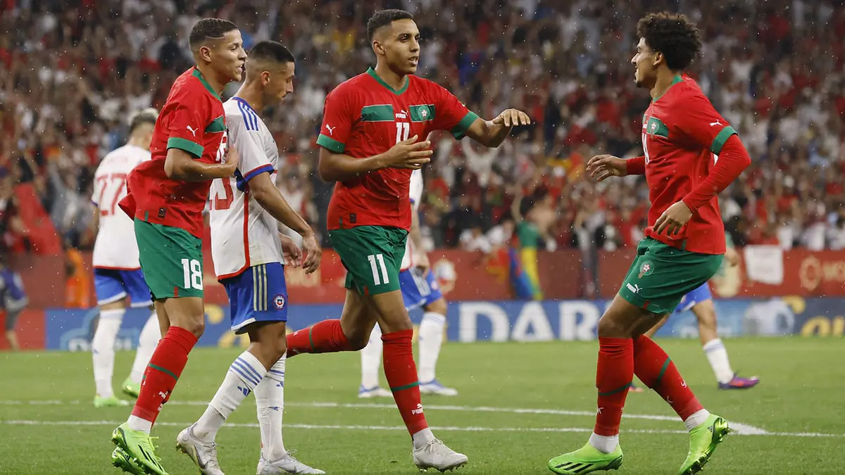 المغرب يهزم تشيلي 2-صفر استعدادا لكأس العالم