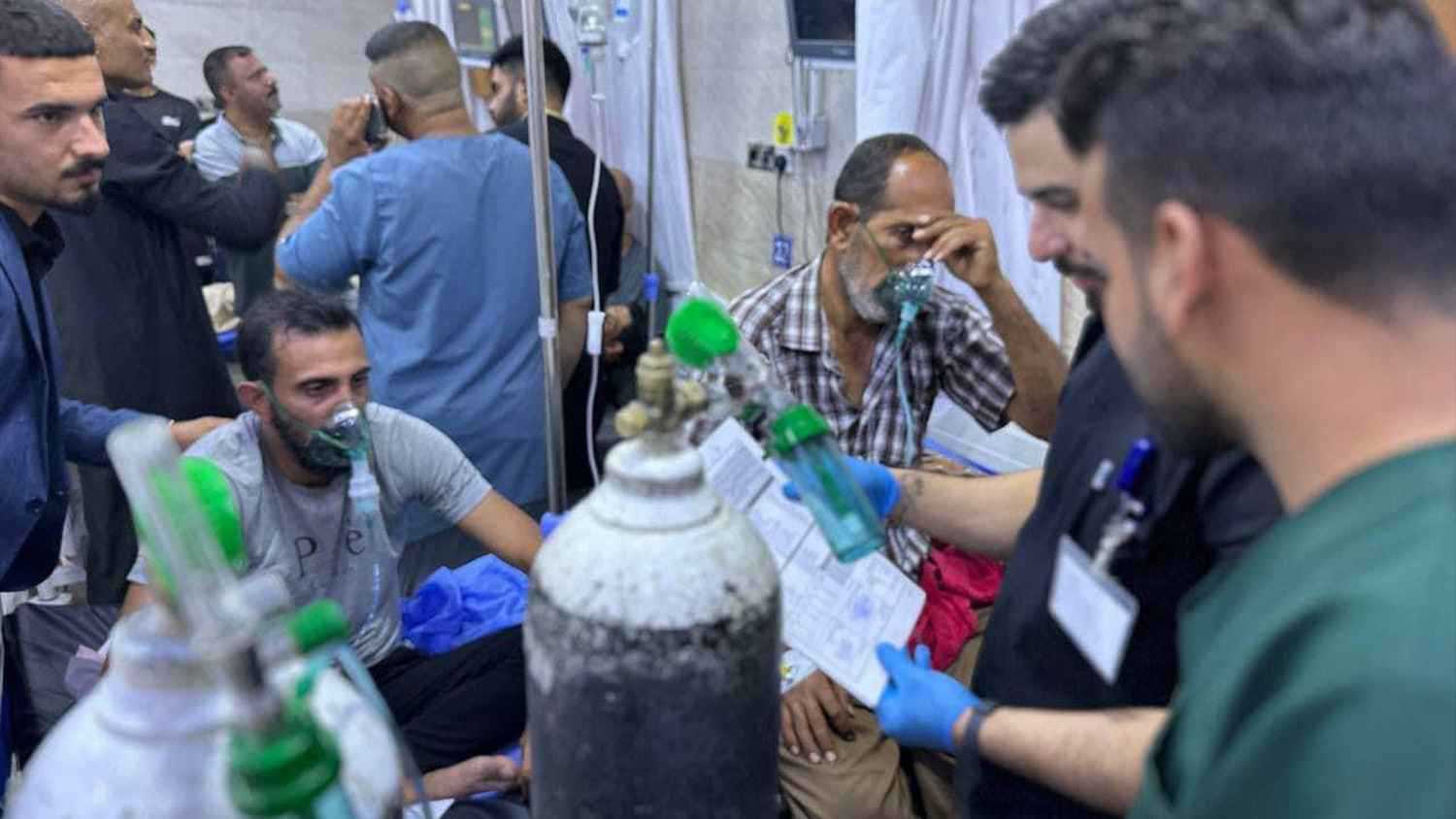 مئات الإصابات باختناق جراء تسرب غاز في كربلاء (فيديو)