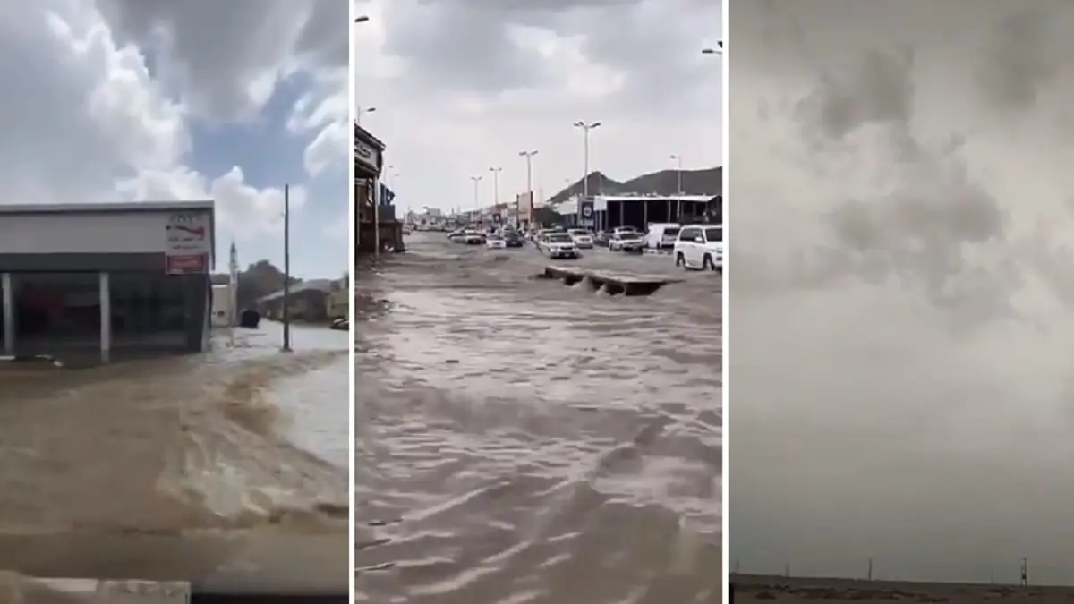 السعودية.. الطائف تغرق بالأمطار ومناطق تتزيّن بـ"البرَد" (فيديو)