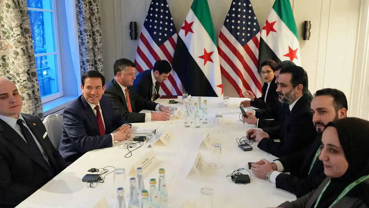 روبيو وأسعد الشيباني ومظلوم عبدي