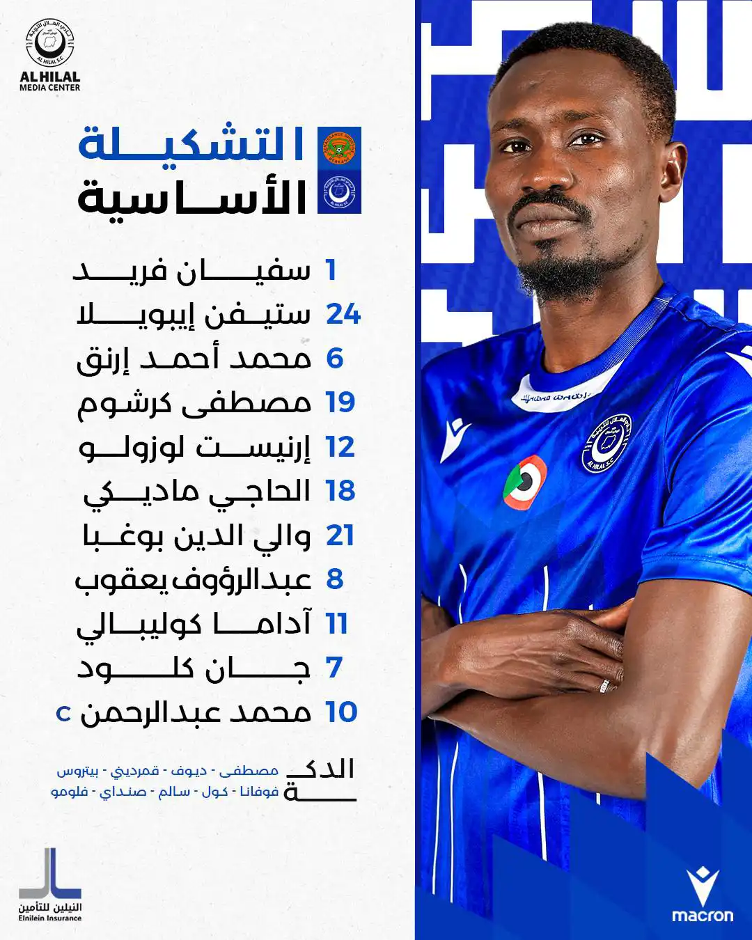 تشكيل الهلال السوداني لمواجهة نهضة بركان