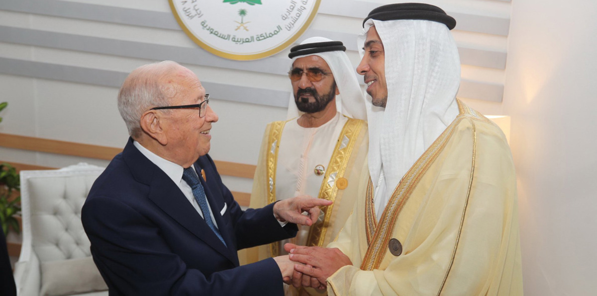 بالفيديو.. شاهد ما قاله السبسي للشيخ منصور بن زايد بحضرة الشيخ محمد بن راشد