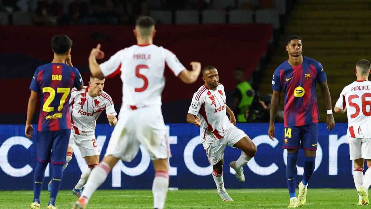 بالأرقام.. ماذا قدم أيوب الكعبي في مواجهة برشلونة وأولمبياكوس؟ (فيديو)