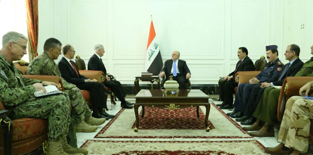 العبادي ووزير الدفاع الأمريكي يبحثان الحرب على "الإرهاب"