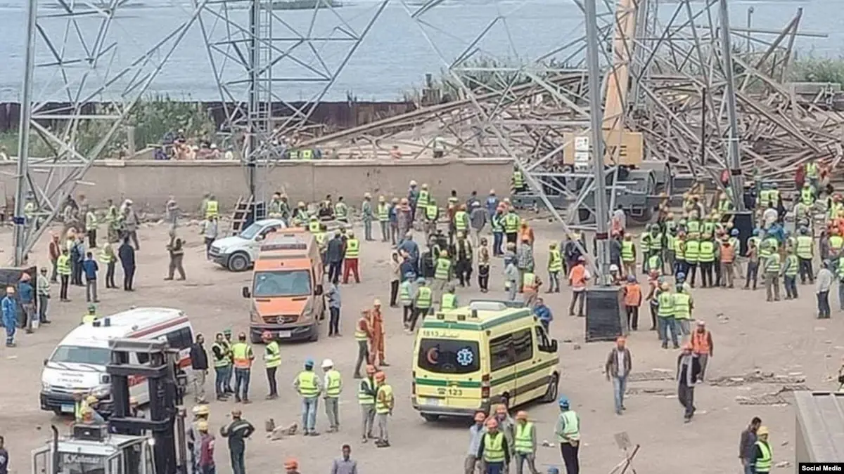أسفر عن مصرع 5 عمال.. تطورات جديدة في حادث انهيار برج كهرباء بمصر
