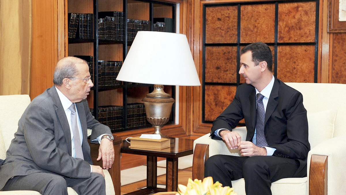 عون والأسد يبحثان ترسيم الحدود البحرية بين لبنان وسوريا