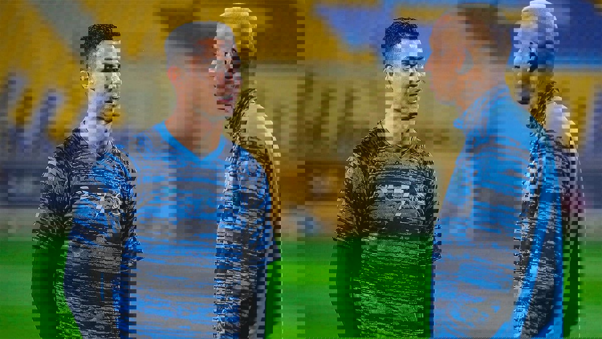 فرحة رونالدو بهدف تاليسكا في مباراة النصر والطائي (فيديو)