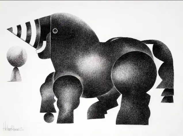 من لوحات المعرض