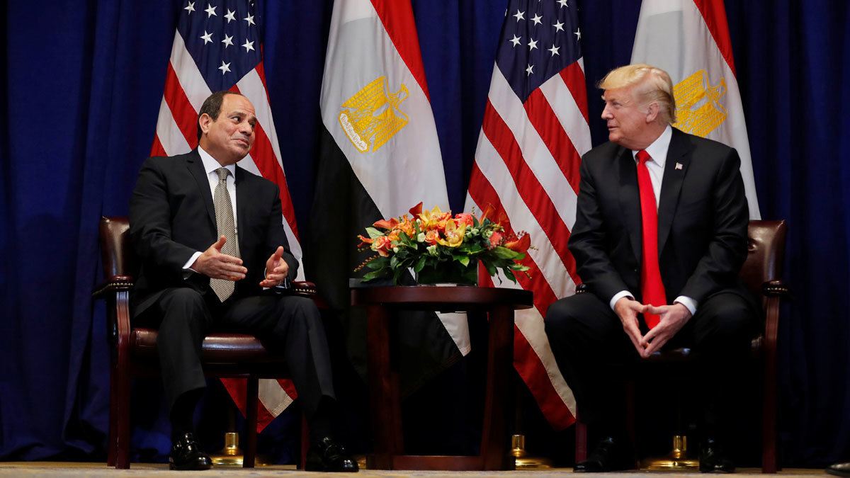 السيسي يبحث ملفي "ليبيا" و"سد النهضة" هاتفيا مع ترامب