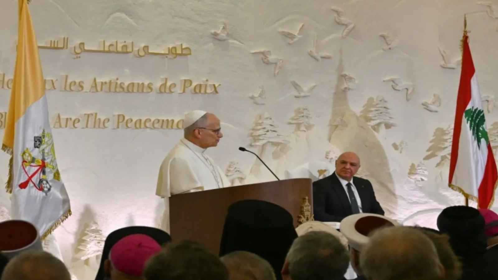 البابا يدعو اللبنانيين للبقاء في بلدهم ويدعم "حل الدولتين"