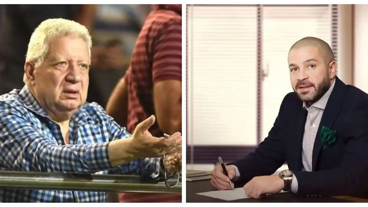 هل تم إذابة الجليد؟ أحمد دياب يجاور مرتضى منصور في مراسم تتويج الزمالك بكأس مصر