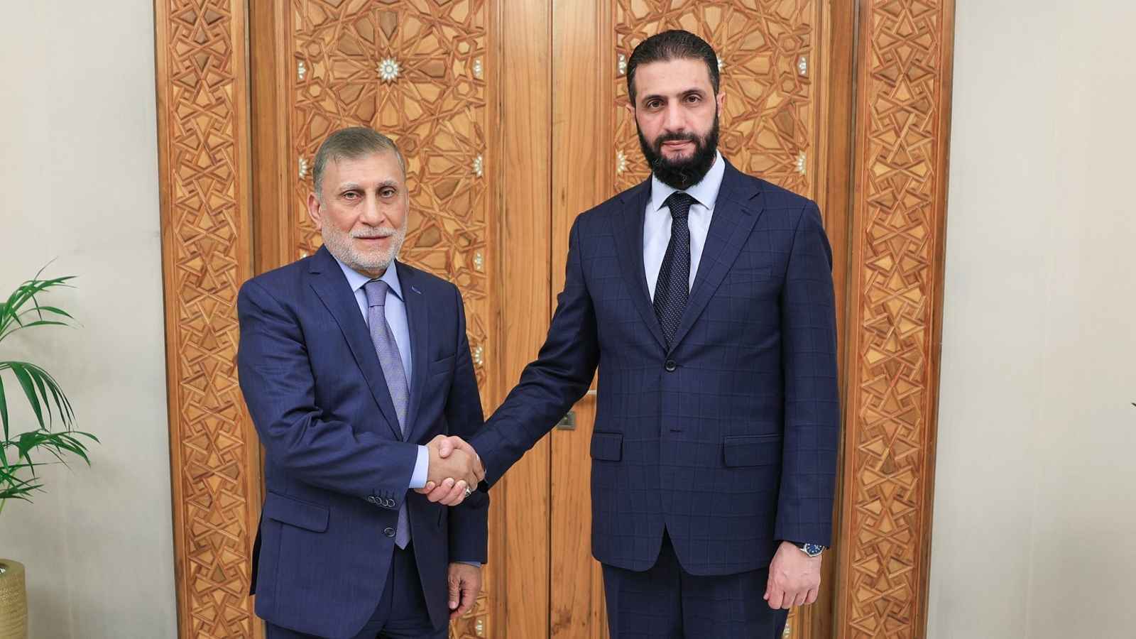 الشرع يستقبل المبعوث الخاص لرئيس الوزراء العراقي