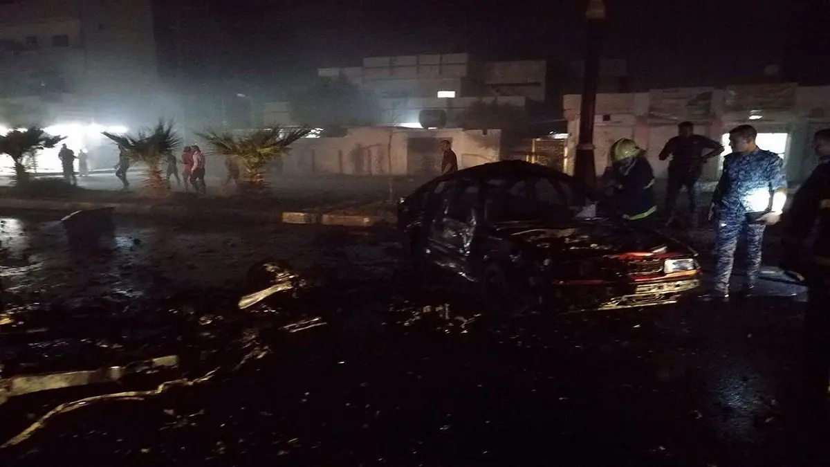 انفجار سيارة مفخخة في مدينة الموصل العراقية (صور)