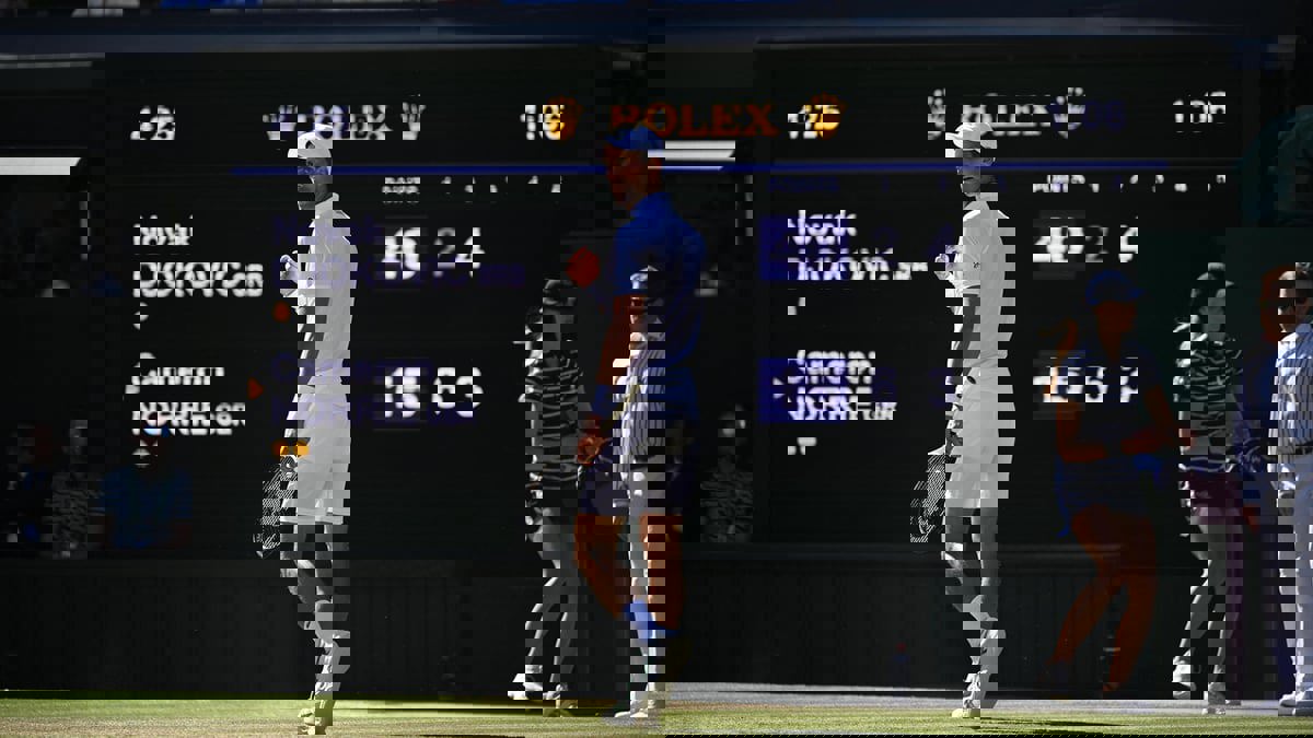 ديوكوفيتش يضرب موعدًا مع كيريوس في نهائي ويمبلدون بعد فوزه على كاميرون نوري