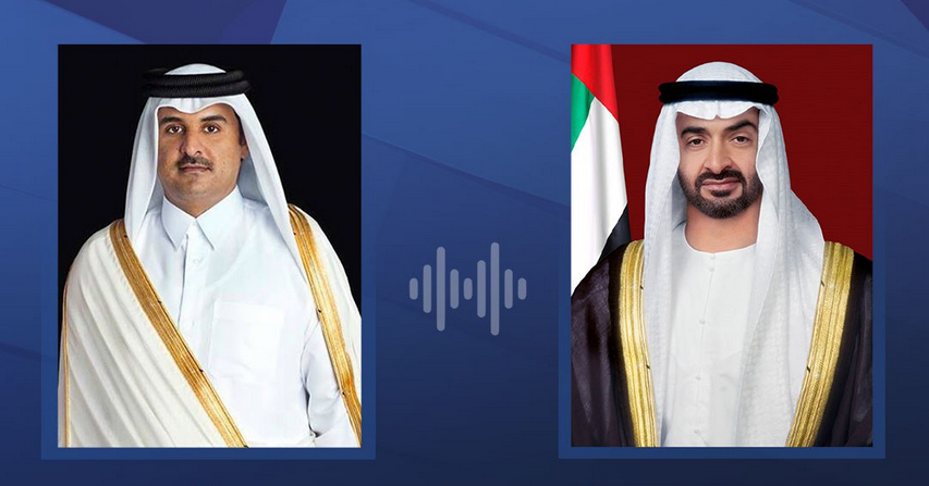 رئيس الإمارات وأمير قطر يبحثان سبل تعزيز التعاون المشترك