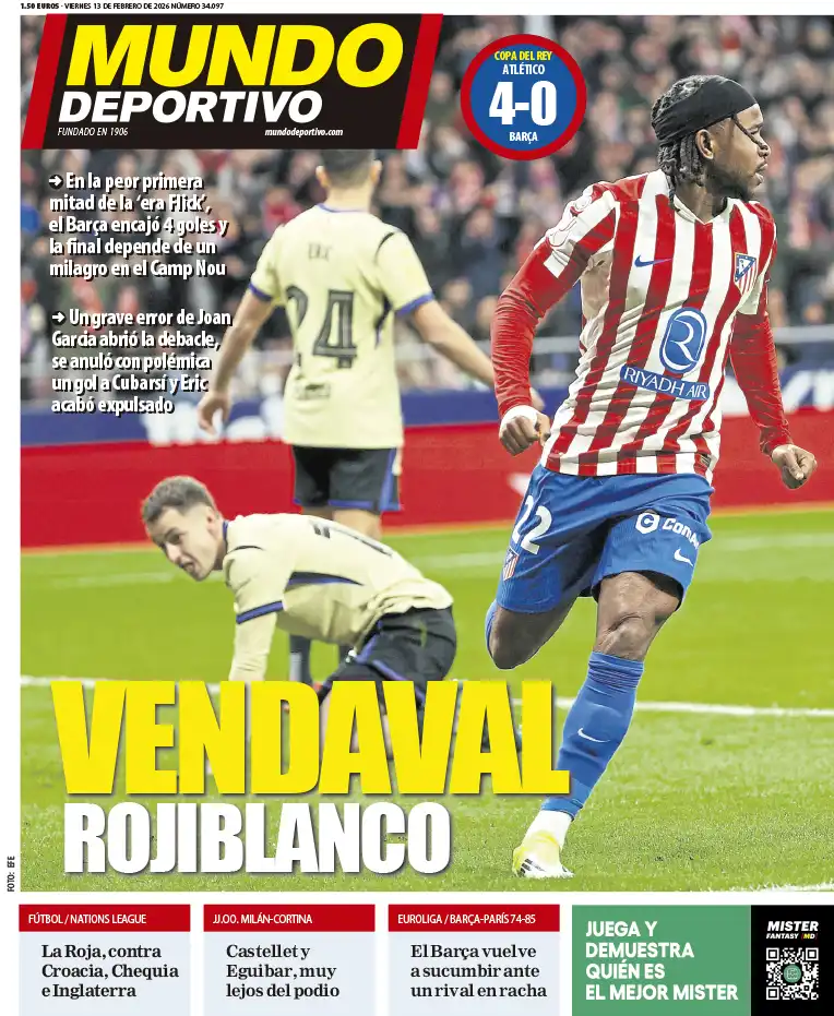 غلاف صحيفة موندو ديبورتيفو