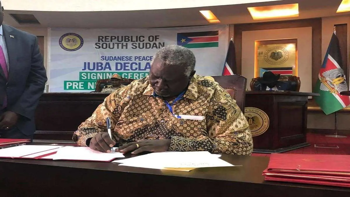 السودان.. توقيع اتفاق إعلان مبادئ بين الحكومة والحركات المسلحة‎