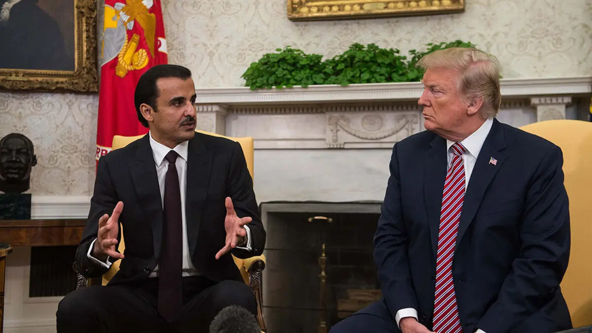 ترامب لأمير قطر: شكرا لله على أموالكم.. وتميم: نحن أصدقاؤكم وليس السعودية والإمارات  ‎(فيديو)