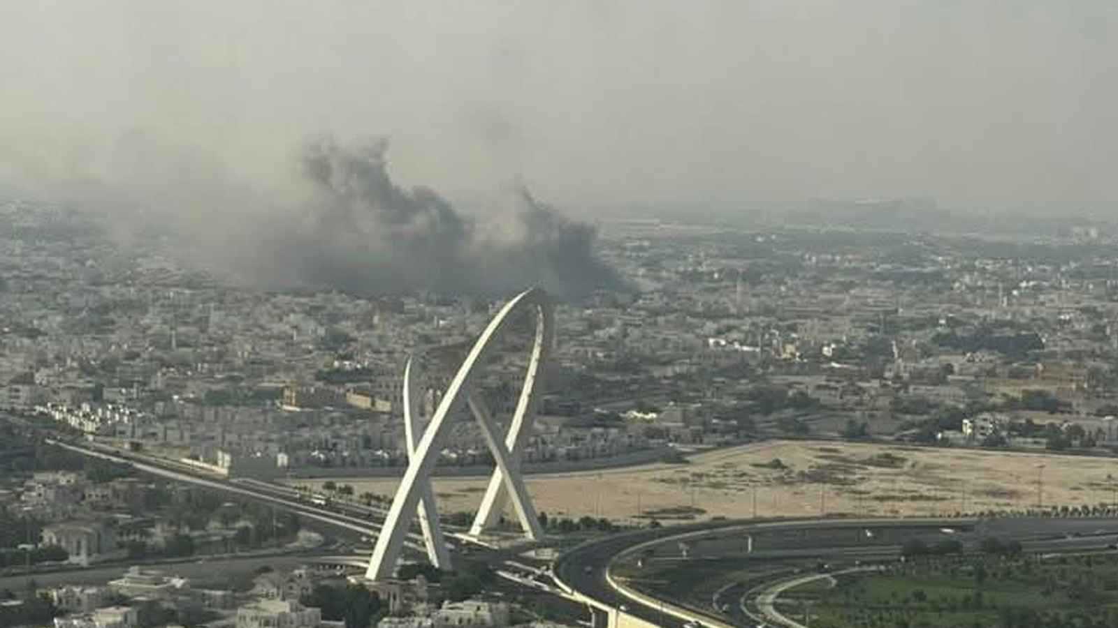 سماء الدوحة بعد الانفجارات